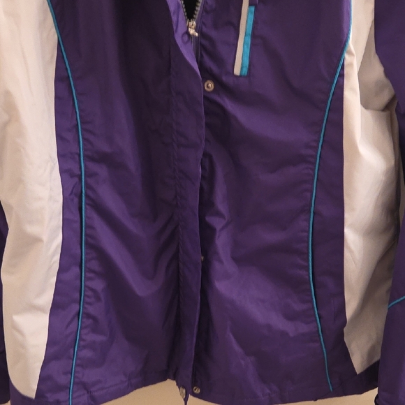 Harve Benard Women's Purple Ski Jacket with White and Teal Accents - Picture 5 of 6